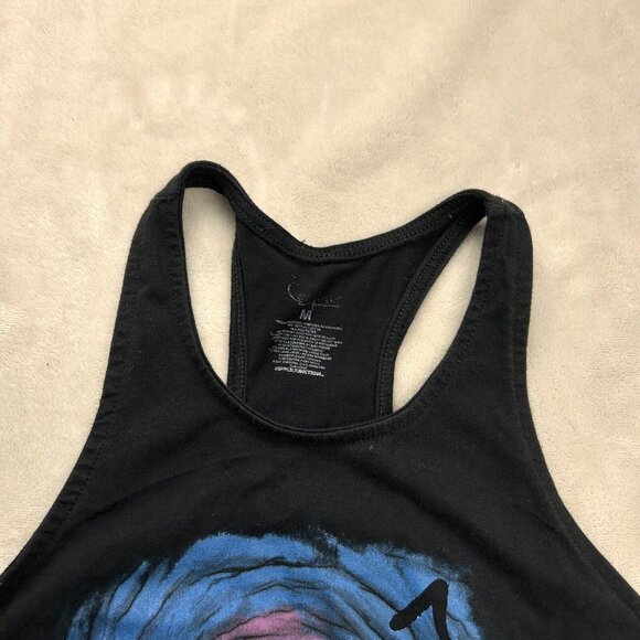 Coraline Women’s Tank Top Medium Black Long Flowy Cat Graphic Print Hot Topic - Picture 7 of 9